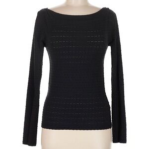Free People Black Long Sleeve Blouse Size Medium